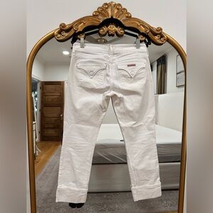 HUDSON White Denim Jeans Cuffed 28